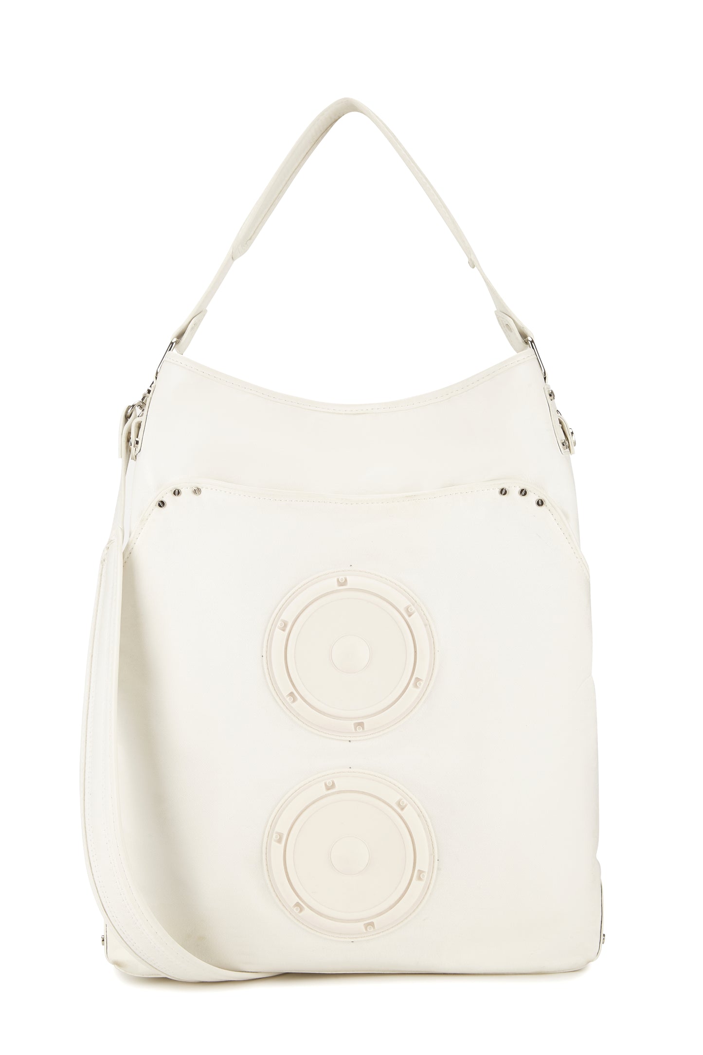 3D Silicone Speaker Crossbody/Shoulder Bag(WHITE)