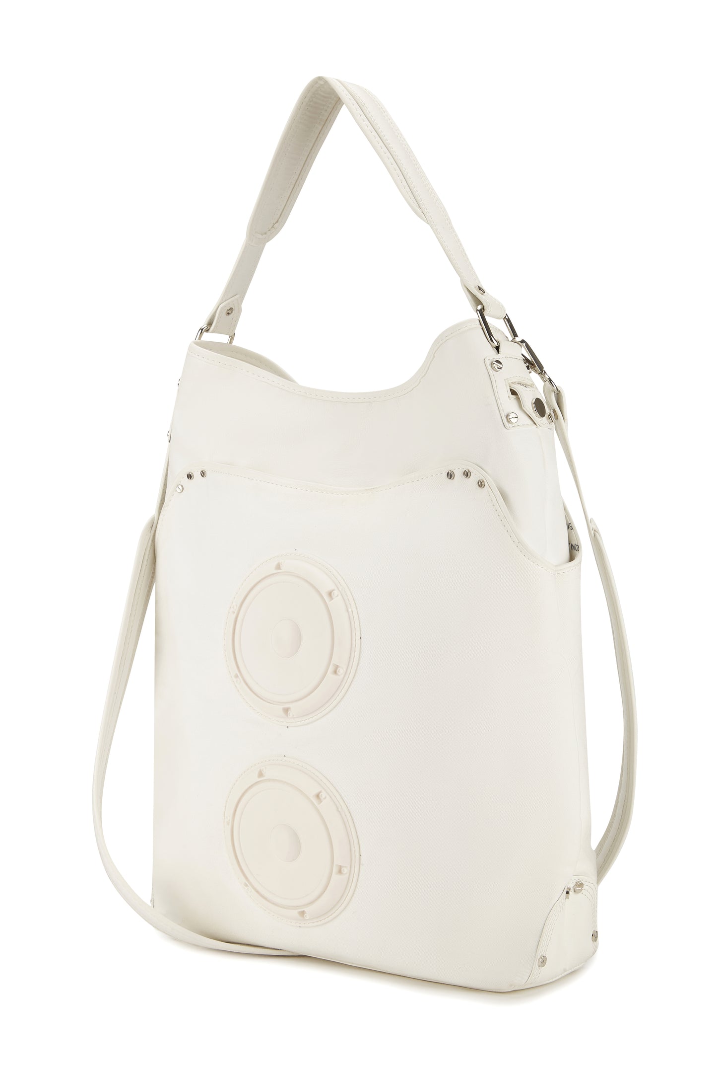3D Silicone Speaker Crossbody/Shoulder Bag(WHITE)