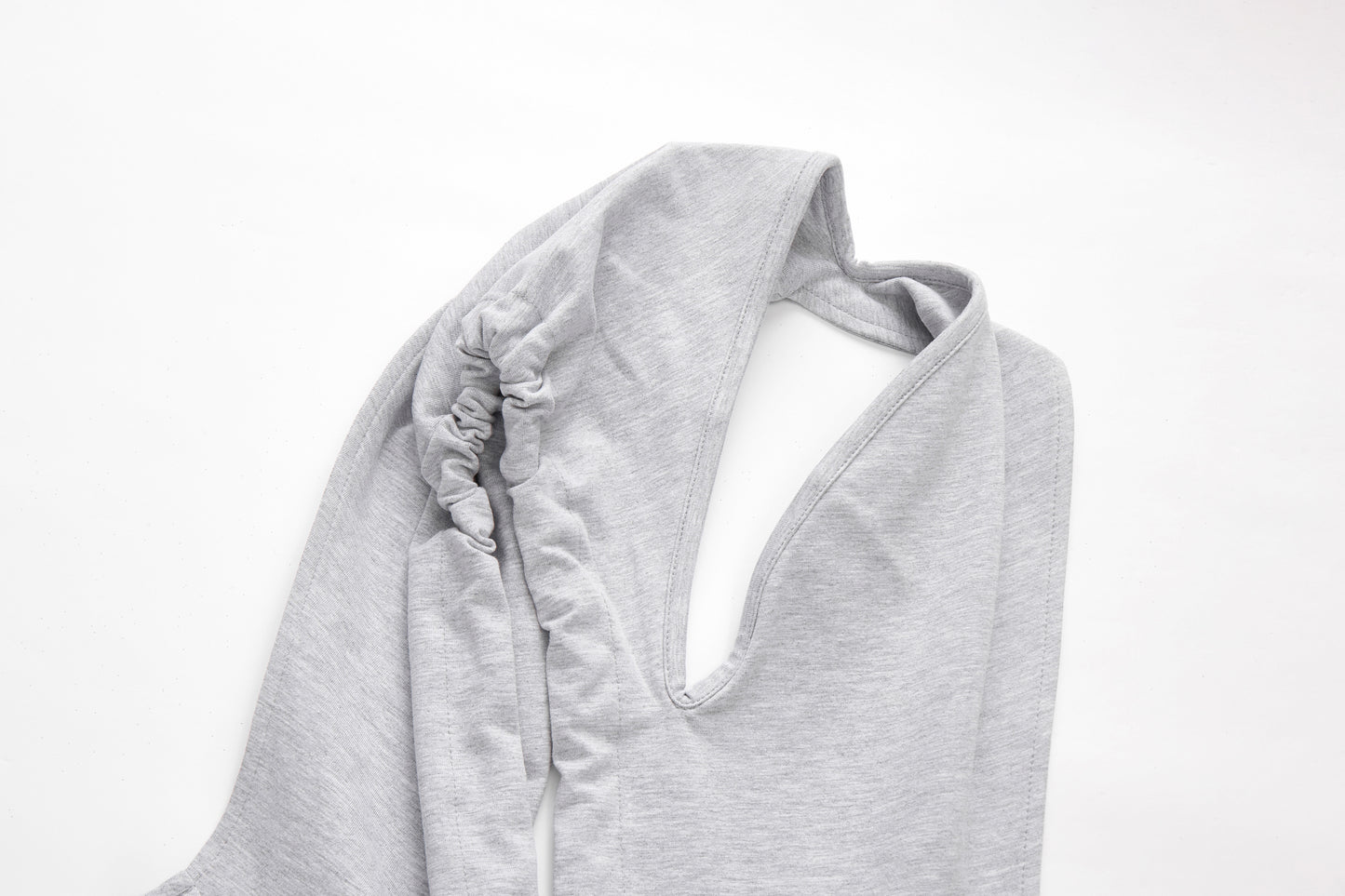 Speaker Component Distressed Hoodie Dress