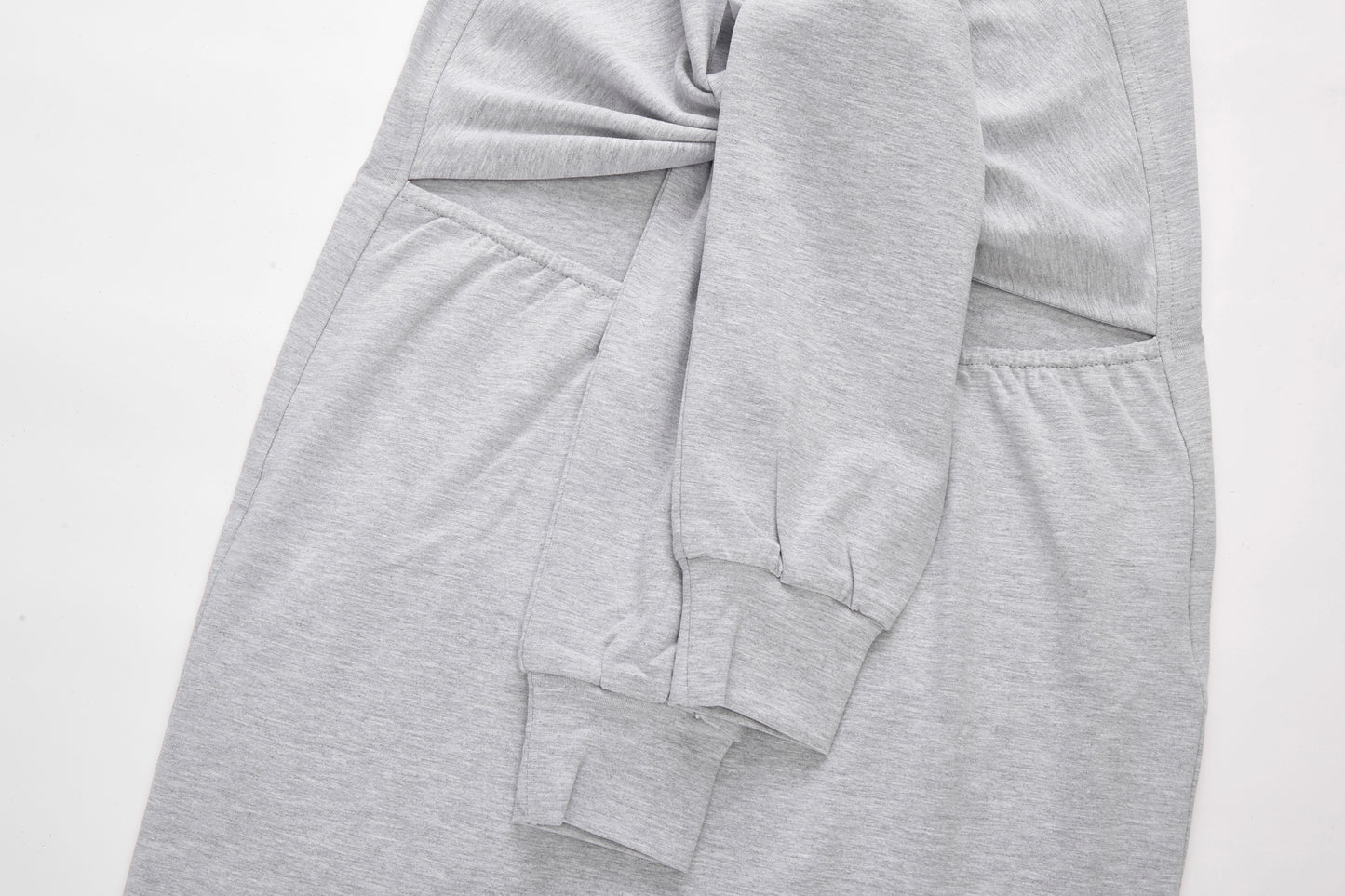 Speaker Component Distressed Hoodie Dress