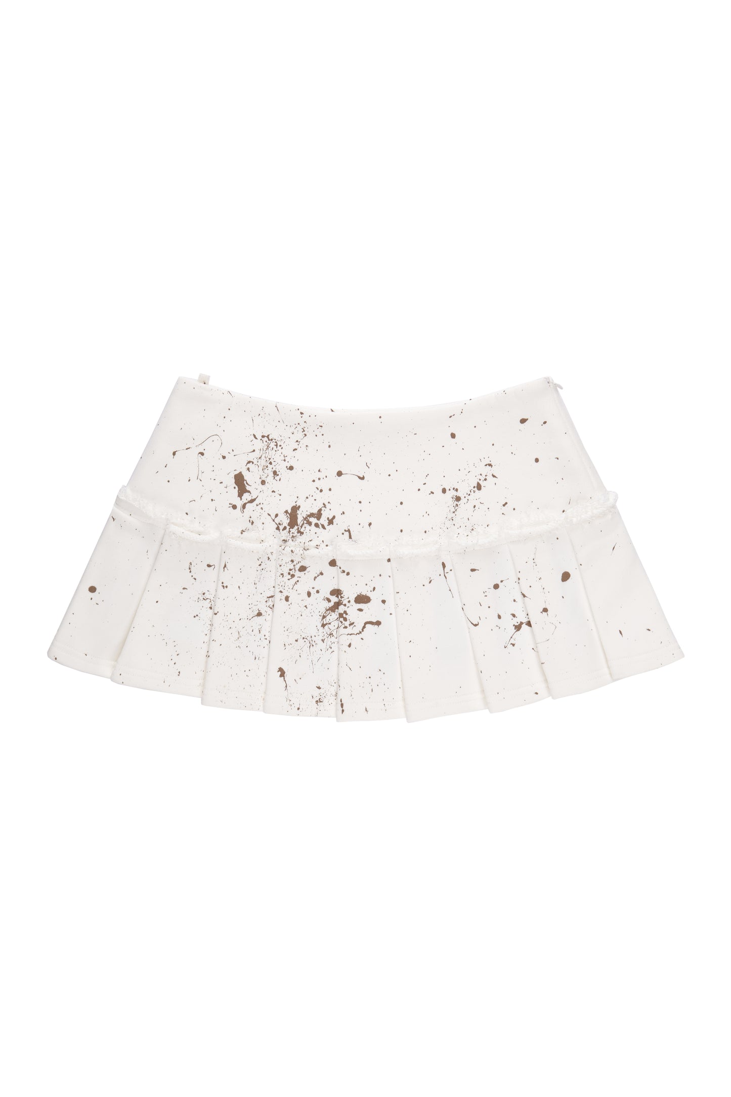 Splatter Ink Pleated Mini Skirt