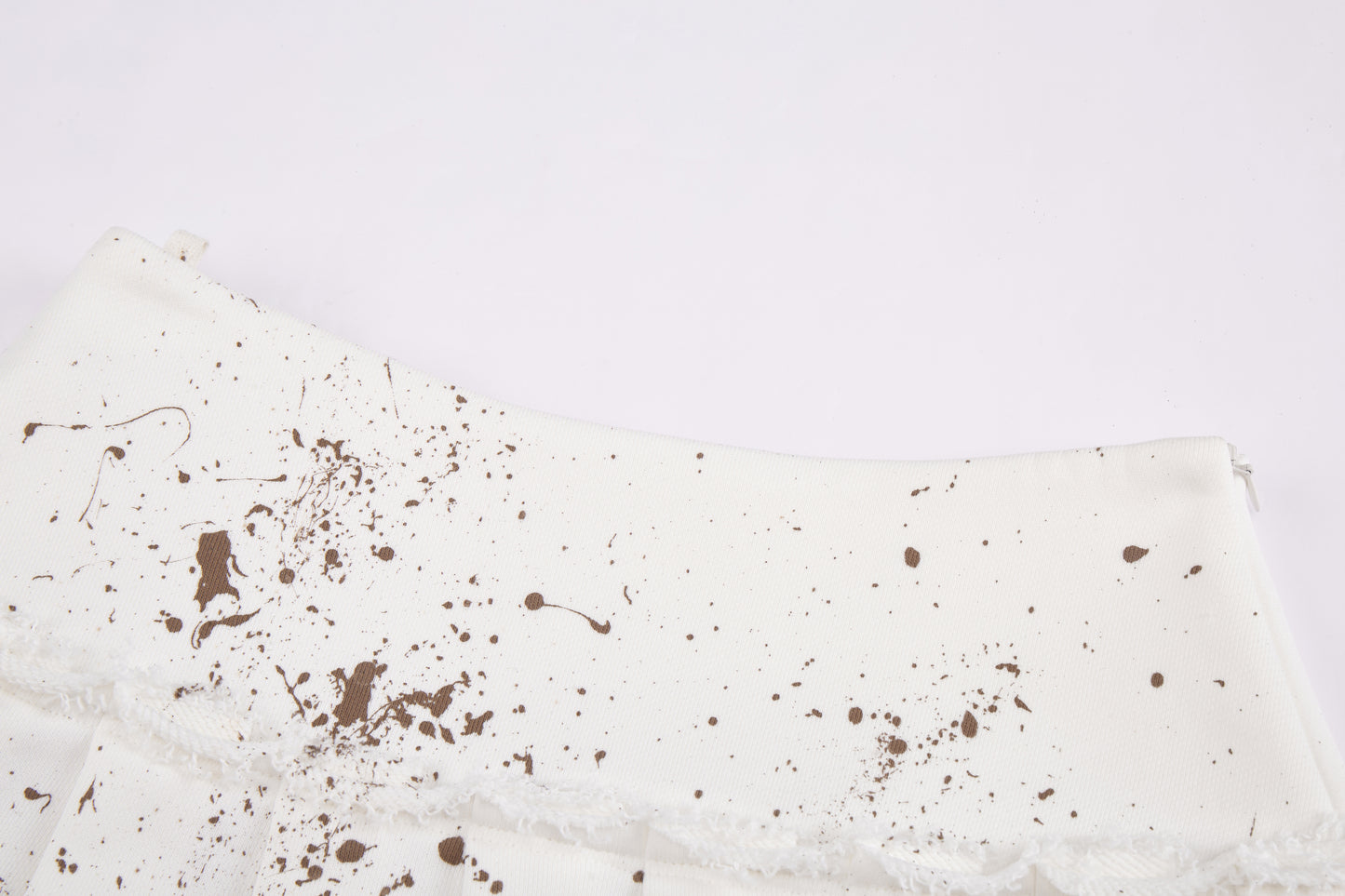 Splatter Ink Pleated Mini Skirt