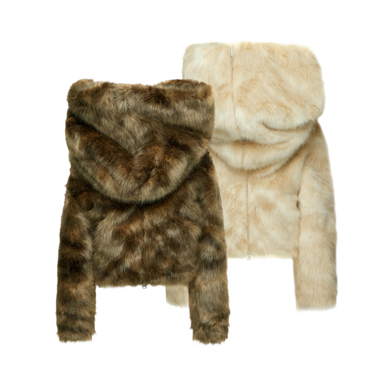Faux Mink Fur Coat (Short/Long 2-Way)