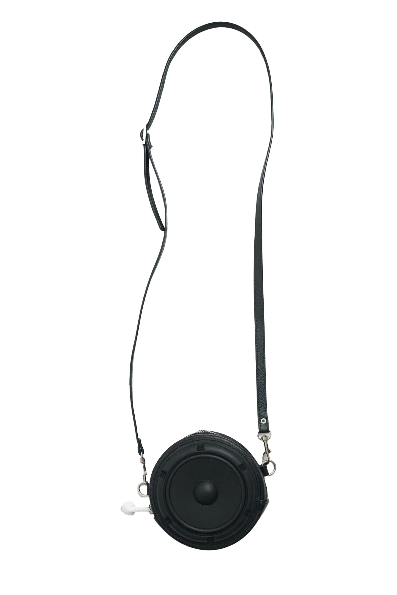 3D Silicone Speaker Crossbody Bag/Wallet(BLACK)
