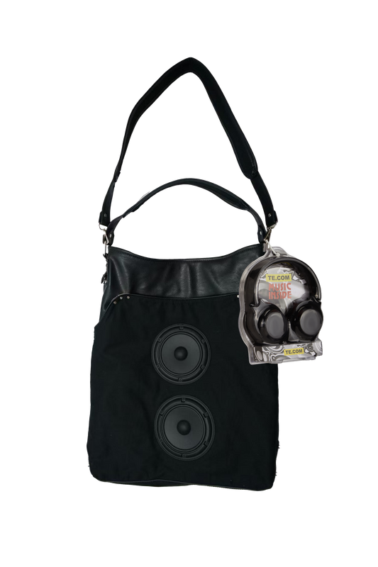3D Silicone Speaker Crossbody/Shoulder Bag(BLACK)