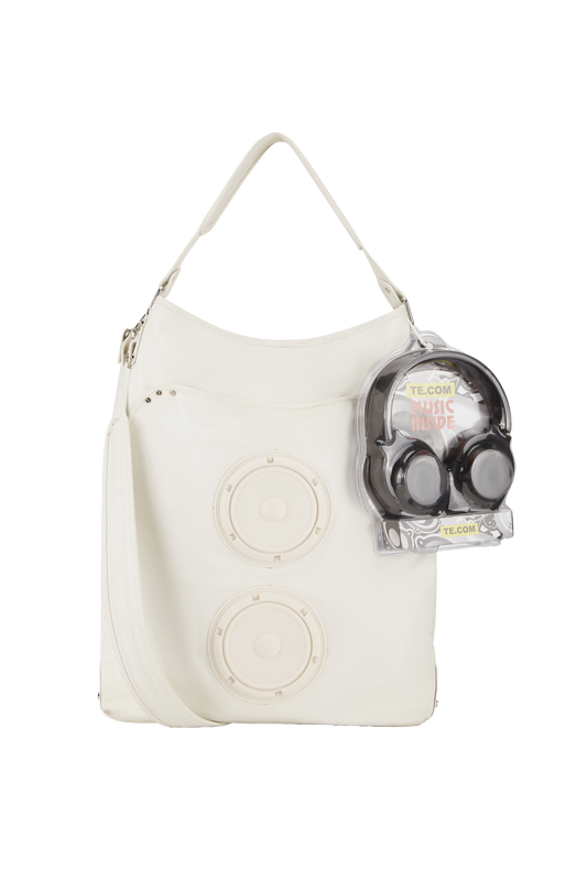 3D Silicone Speaker Crossbody/Shoulder Bag(WHITE)