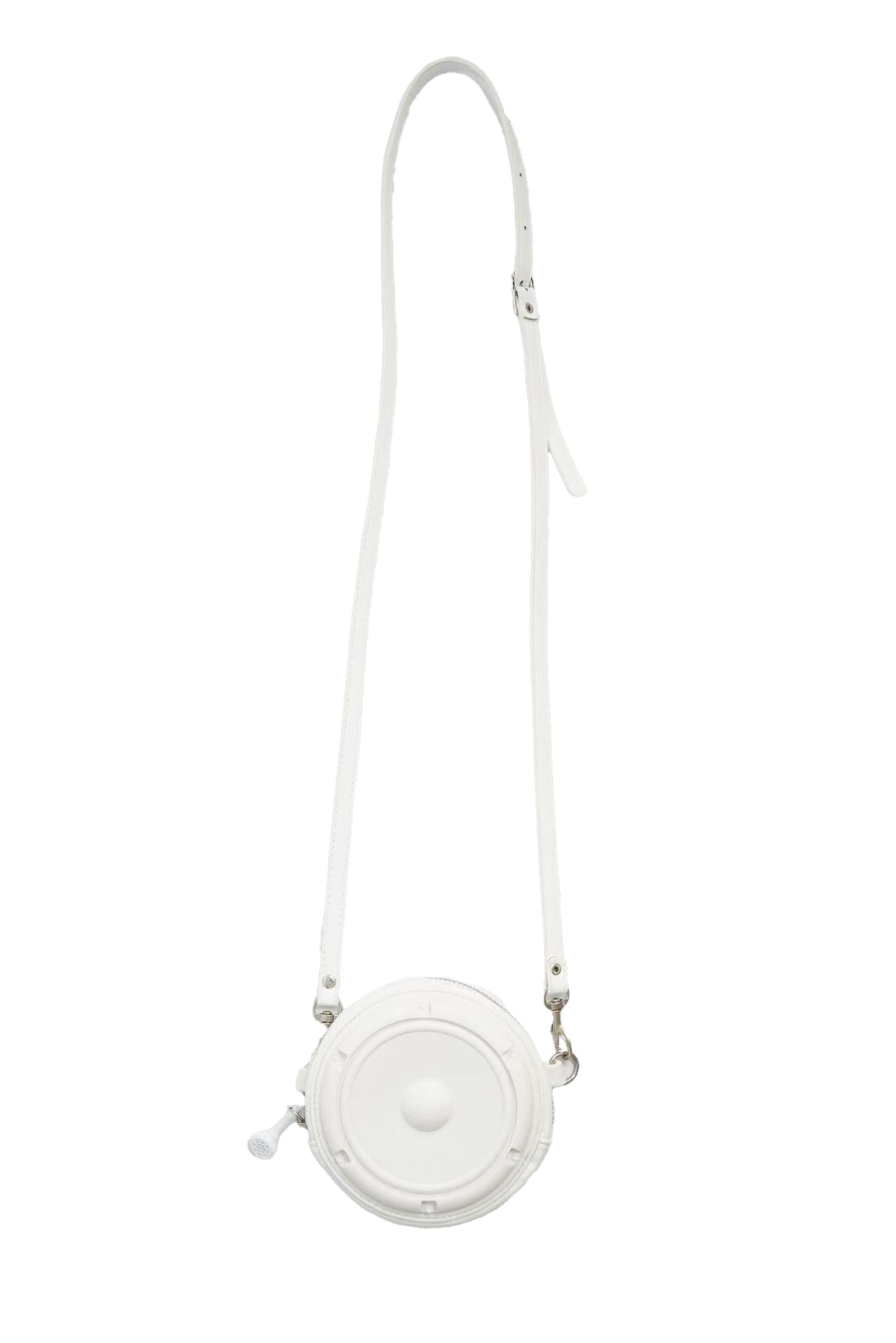 3D Silicone Speaker Crossbody Bag/Wallet（WHITE）