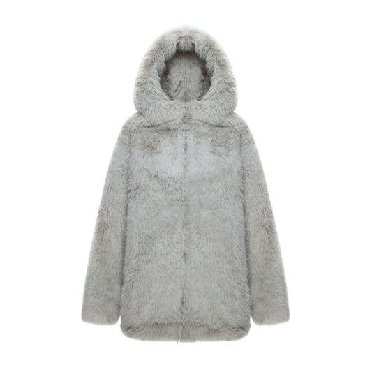 Extra-Thick Long Eco-Friendly Faux Fur Coat