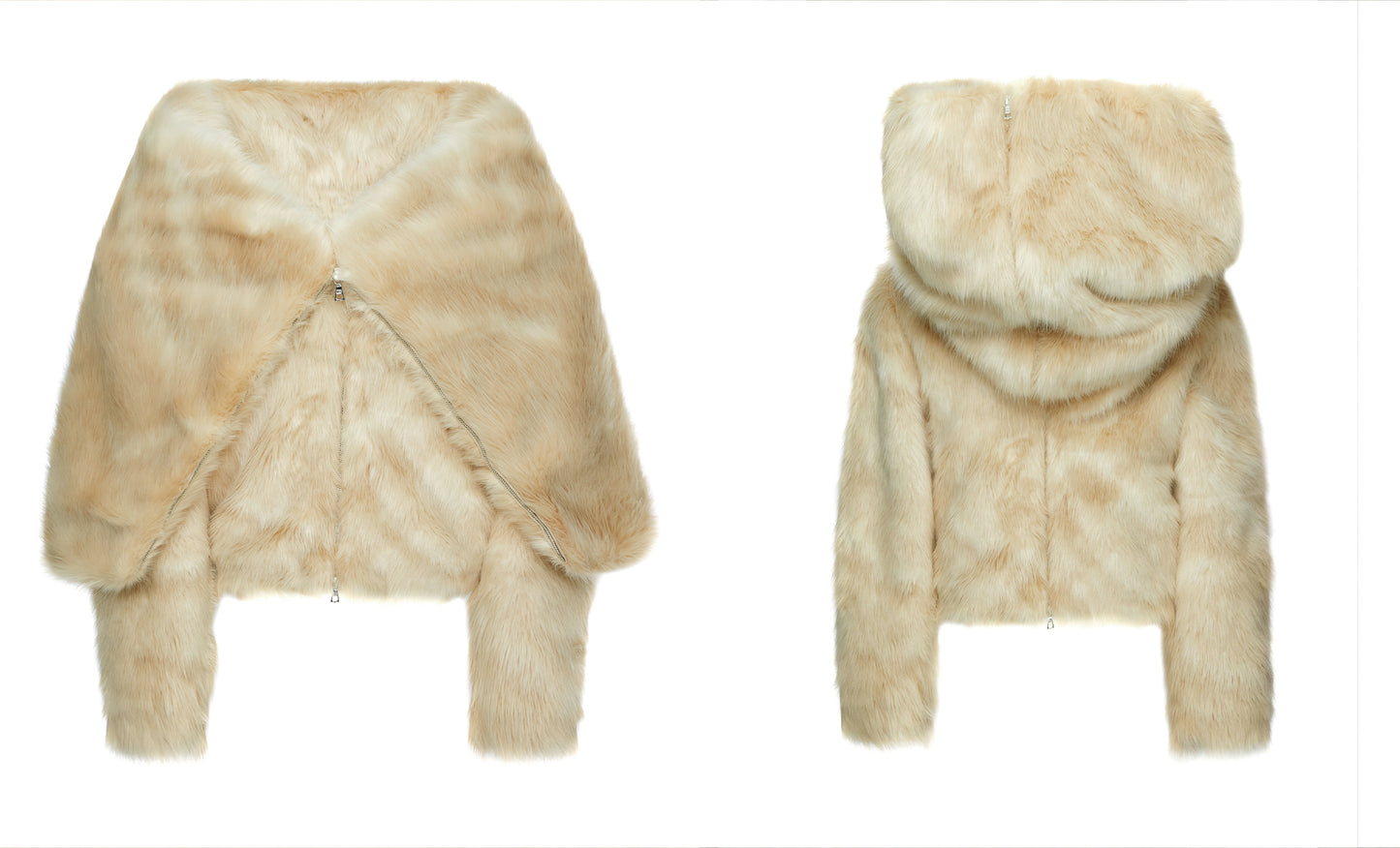 Faux Mink Fur Coat (Short/Long 2-Way)